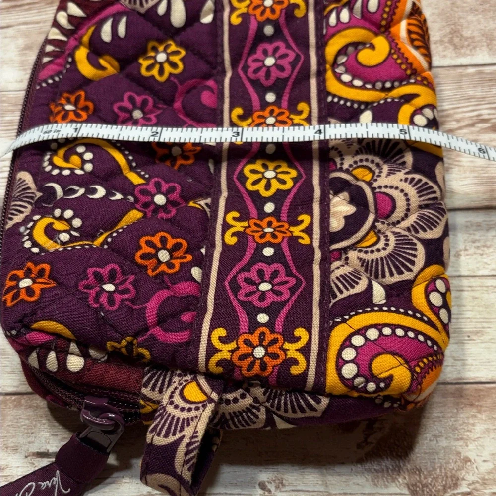 Vera Bradley Safari Sunset retired Purple and Orange Floral Cosmetic Bag